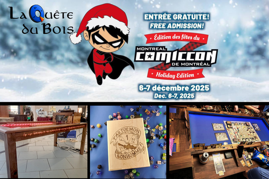 La quete du  bois au Comiccon de Noel 2025 - Montréal